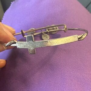 Alex and Ani Silver Cross Expandable Bracelet